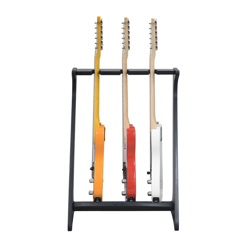 Wooden 3 Guitar Stand - Black