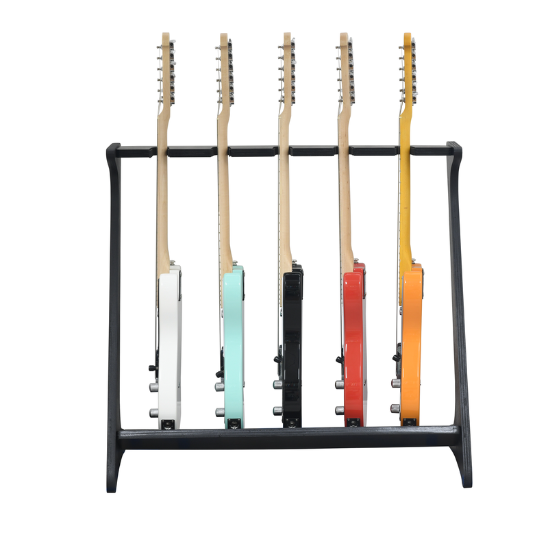 Wooden 5 Guitar Stand - Black