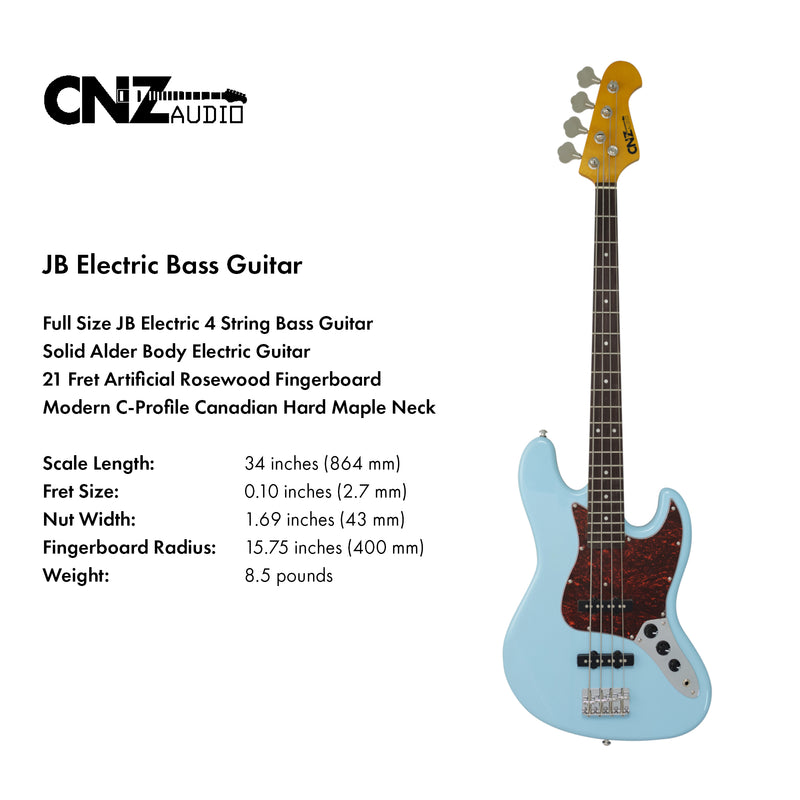 JB-DB-5 | Five String Electric Bass - Daphne Blue