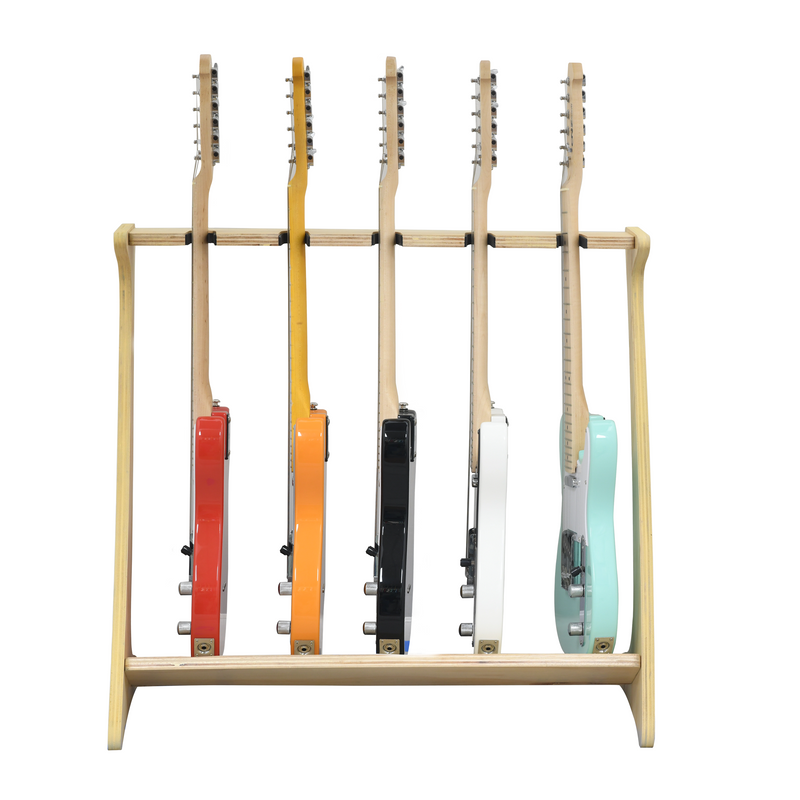 Wooden 5 Guitar Stand - Natural
