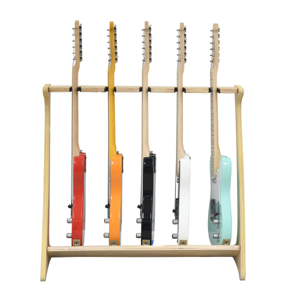 Wooden 5 Guitar Stand - Natural