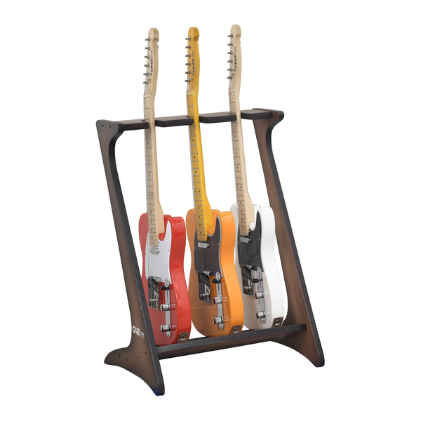 CNZ Audio Wooden Guitar Stand - 3 Guitar Vintage | CNZ Audio