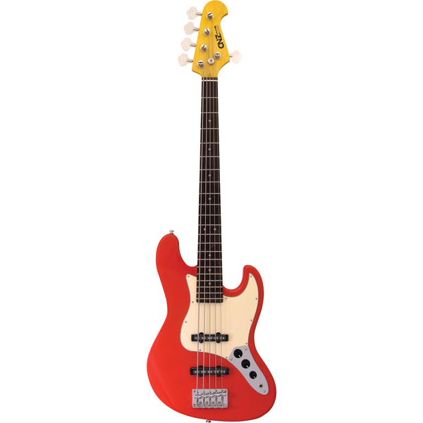 JB-FRD-5 | Five String Electric Bass - Fiesta Red