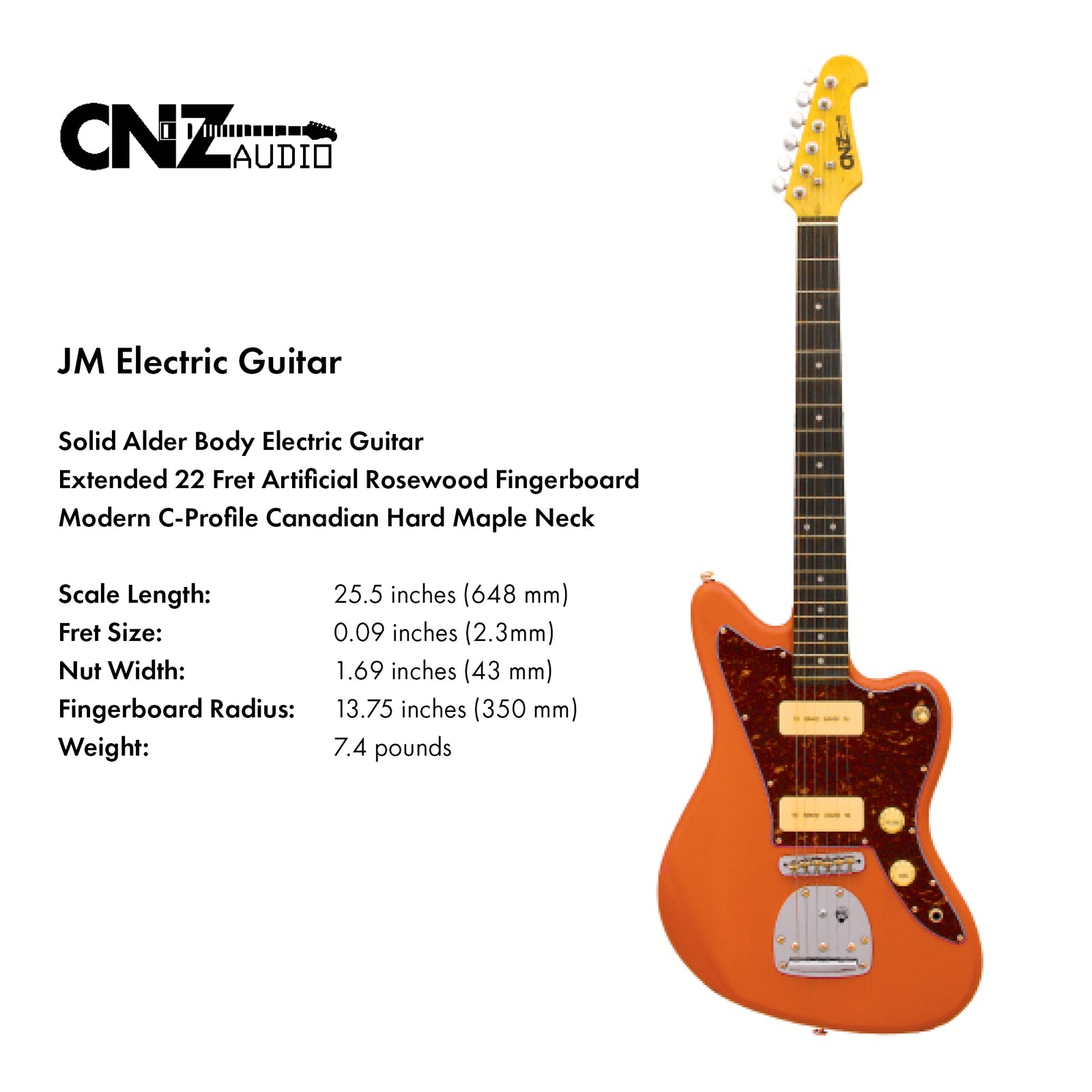 JM-FRD-TRPG | Electric Guitar - Fiesta Red w/Tortoiseshell