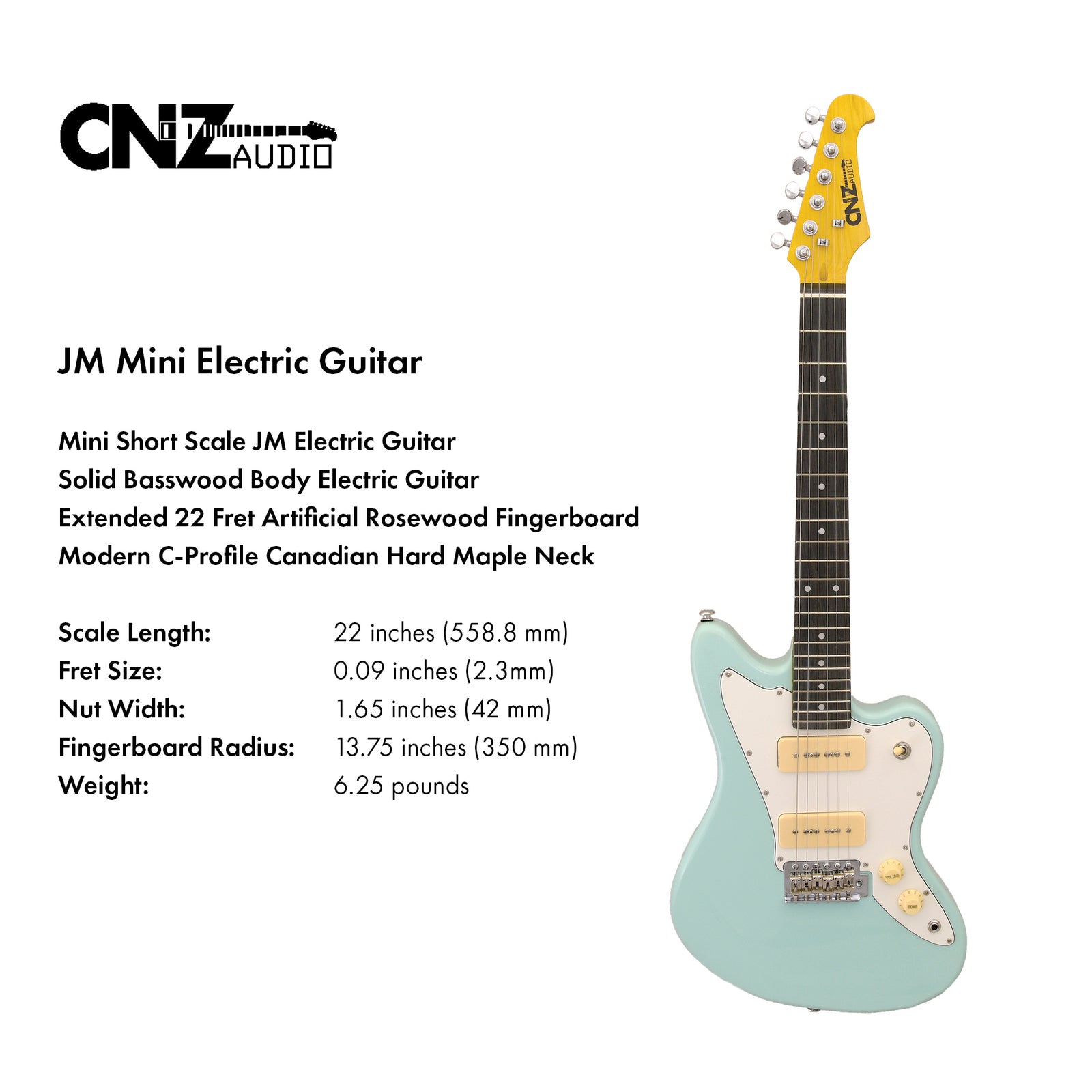 CNZAudioJMMiniElectricGuitarGr