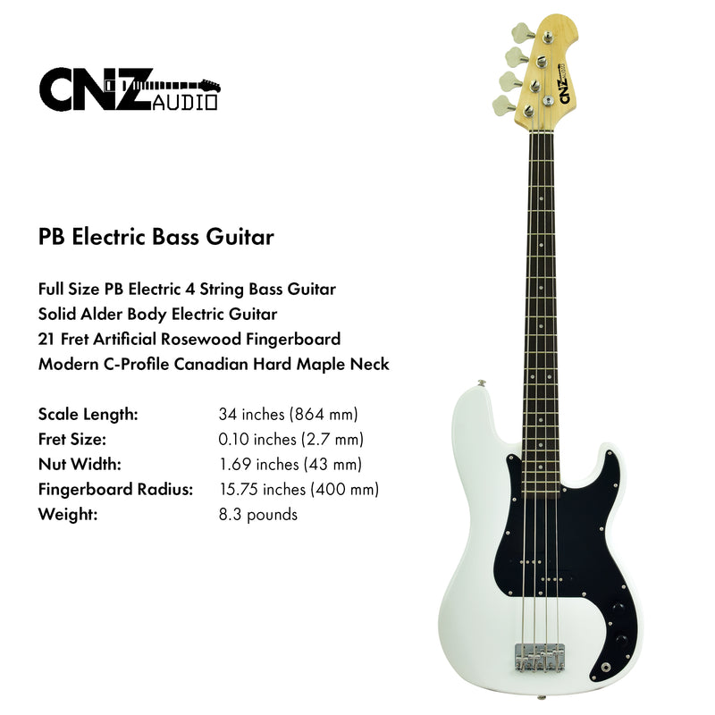 PB-WH | Electric Bass - White