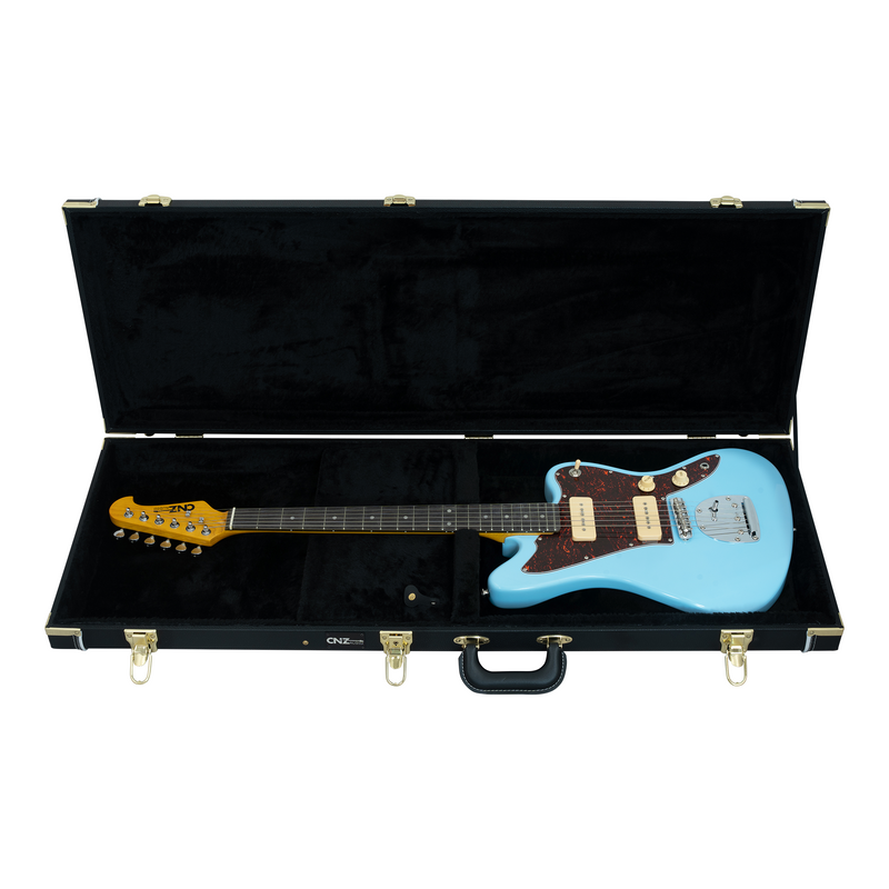 Classic Wood JM Electric Guitar Case - Black | CNZ Audio Classic Wood JM Electric Guitar Case - Black | CNZ Audio