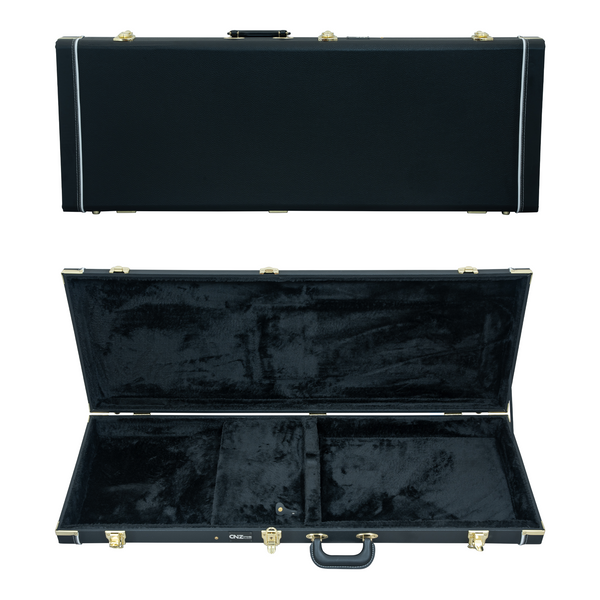 Classic Wood JM Electric Guitar Case - Black | CNZ Audio Classic Wood JM Electric Guitar Case - Black | CNZ Audio