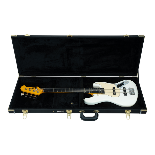 Classic Wood Mini Bass Guitar Case - Black