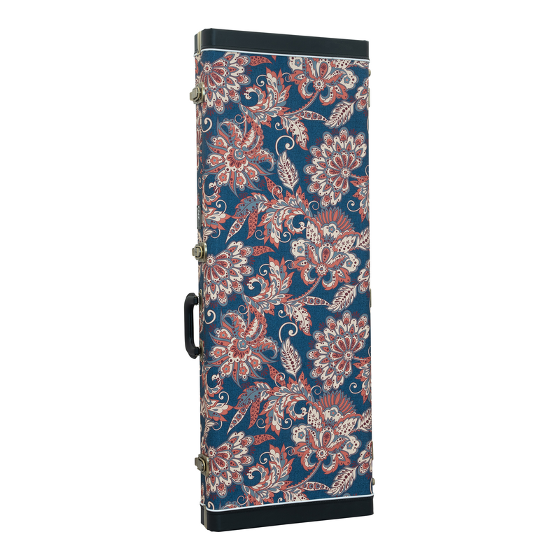 Classic Wood TL/ST Electric Guitar Case - Vintage Floral Navy