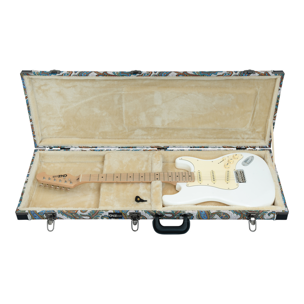 Classic Wood TL/ST Electric Guitar Case - Paisley Floral Tan
