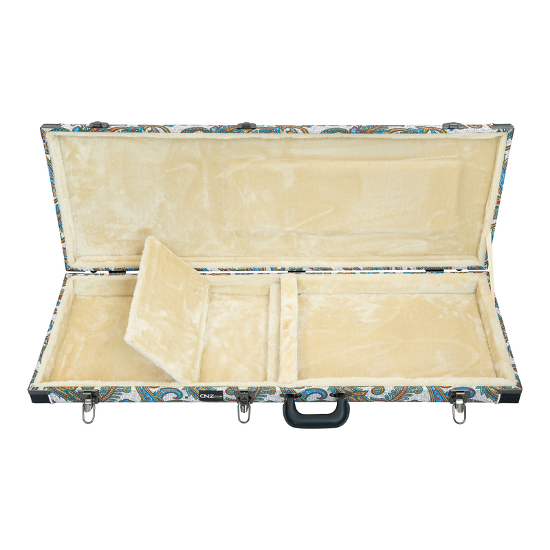Classic Wood TL/ST Electric Guitar Case - Paisley Floral Tan