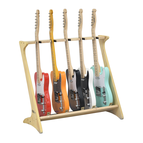Wooden 5 Guitar Stand - Natural