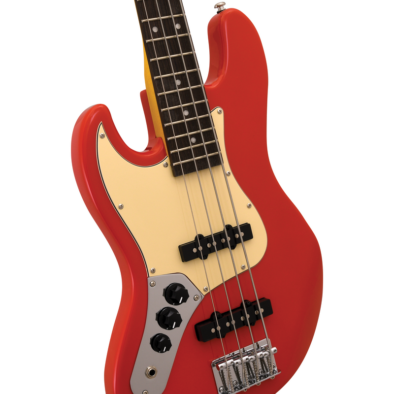 JB-FRD-L | Lefty Electric Bass - Fiesta Red