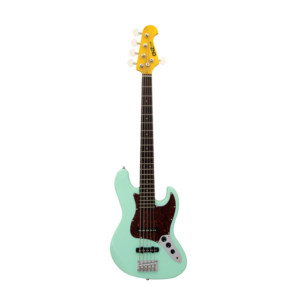 JB-SG-5 | Five String Electric Bass - Surf Green