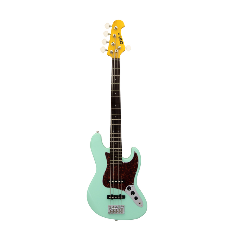 JB SG 5 Five String Electric Bass Surf Green CNZ Audio