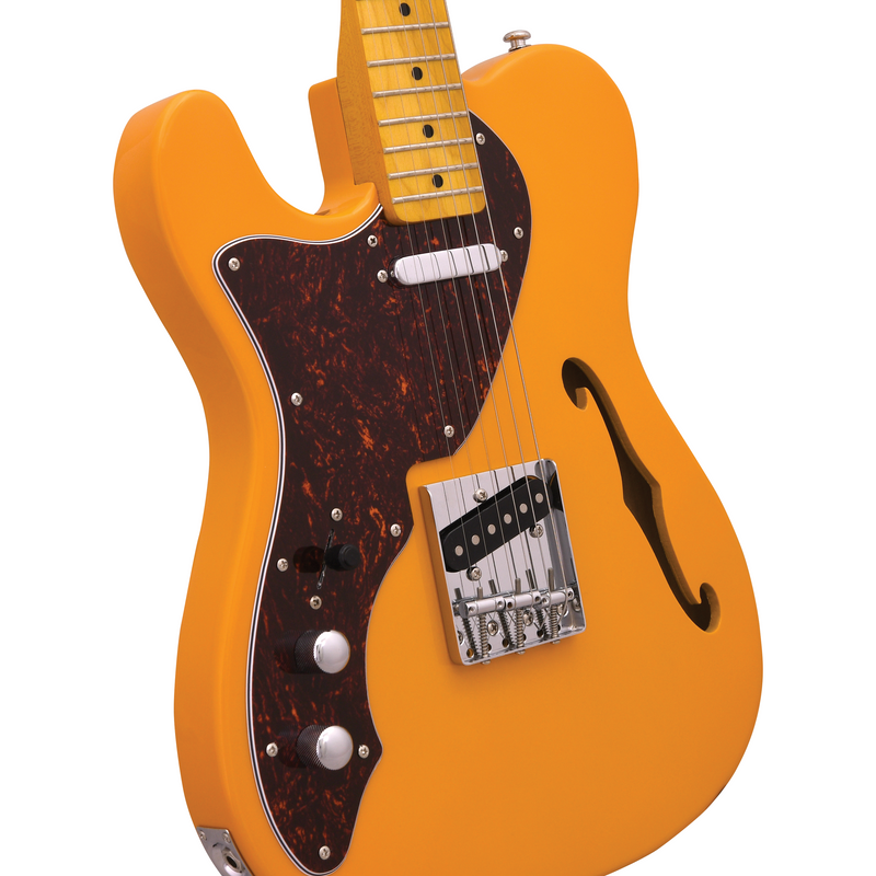 TL-SHH-BSB-L | Lefty Electric Guitars - Thinline Semi-Hollow - Butterscotch Burst