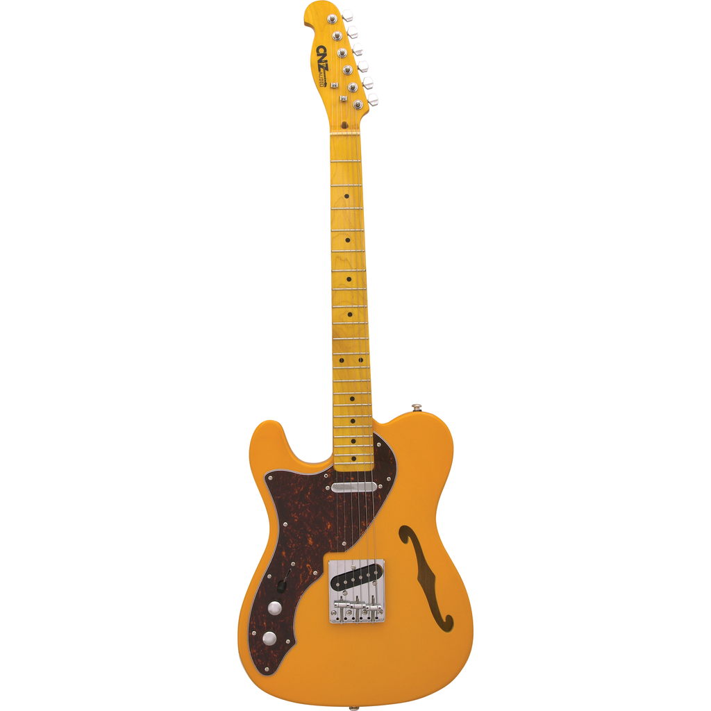 TL-SHH-BSB-L | Lefty Electric Guitars - Thinline Semi-Hollow - Butterscotch  Burst